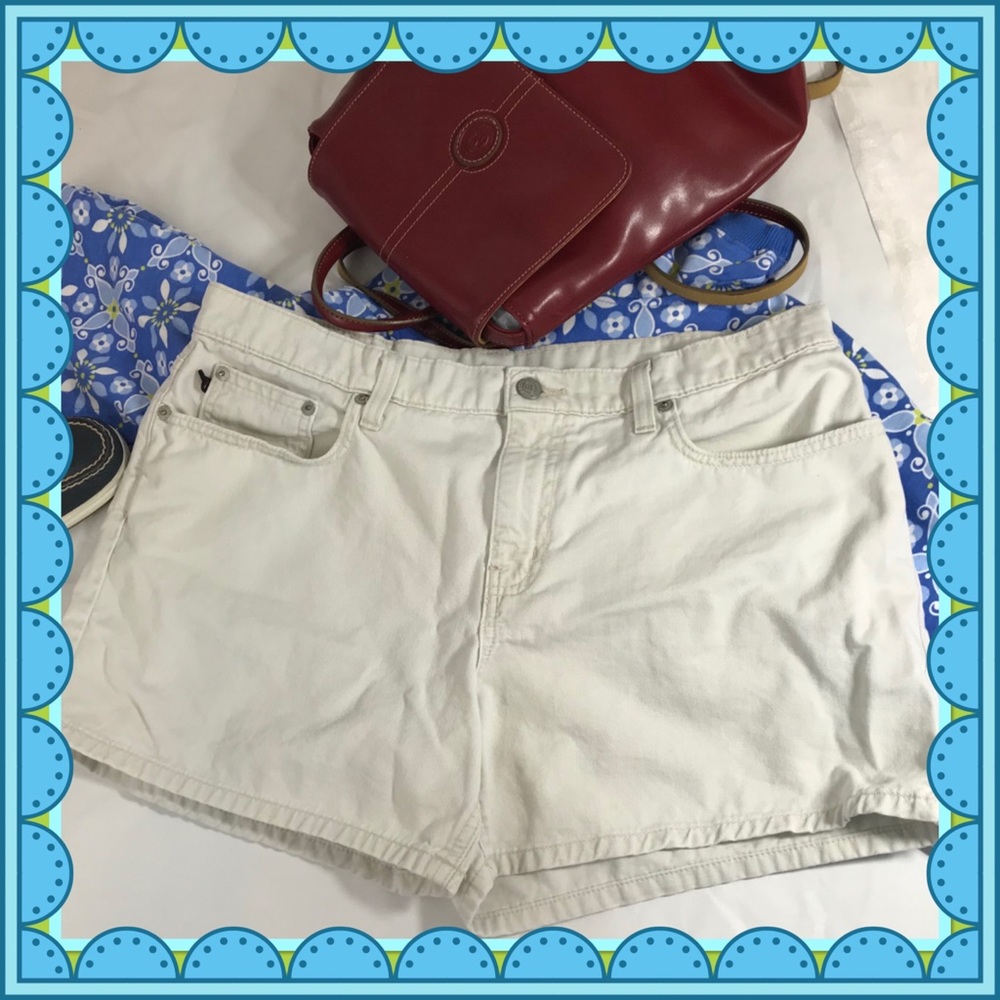 Ralph Lauren cream color jeans shorts size 12